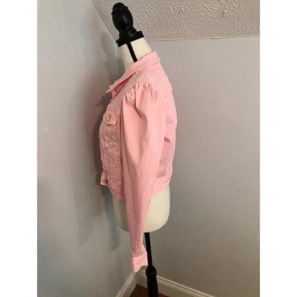 Lilly Pulitzer Laylani Calla Lilly Pink Denim Jacket - Size Small - Picture 3 of 12